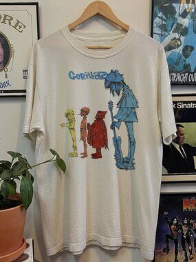 Rare Gorillaz Washed White Tee